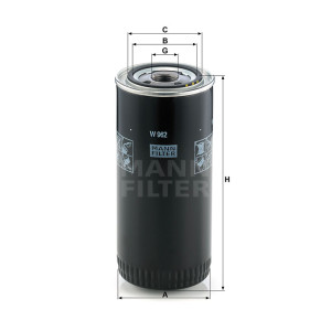 Фильтр масляный MANN-FILTER W 962